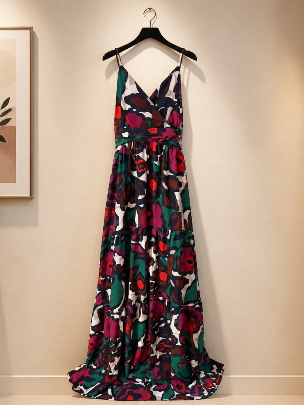 ba&sh Multicolor Floral Maxi Dress in Green, Purple, Red, White